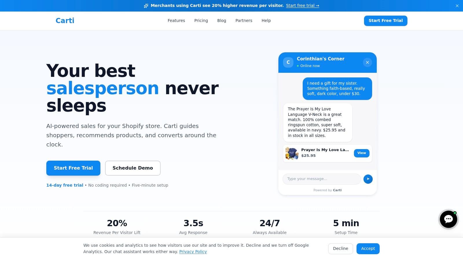 Screenshot from https://heycarti.com