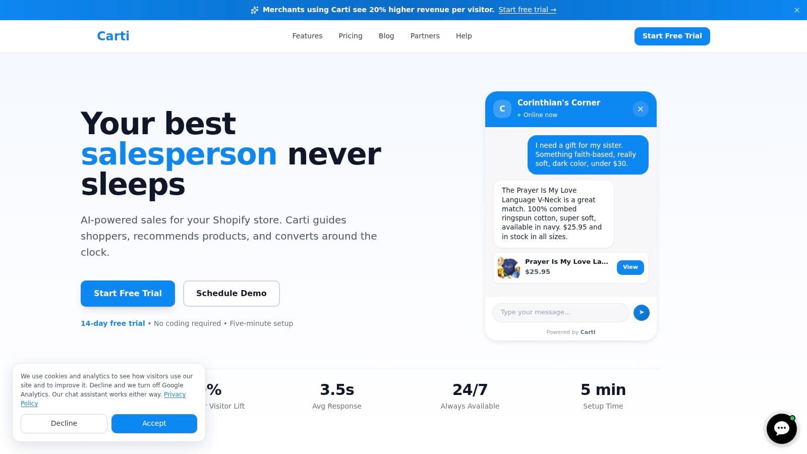 Screenshot from https://heycarti.com
