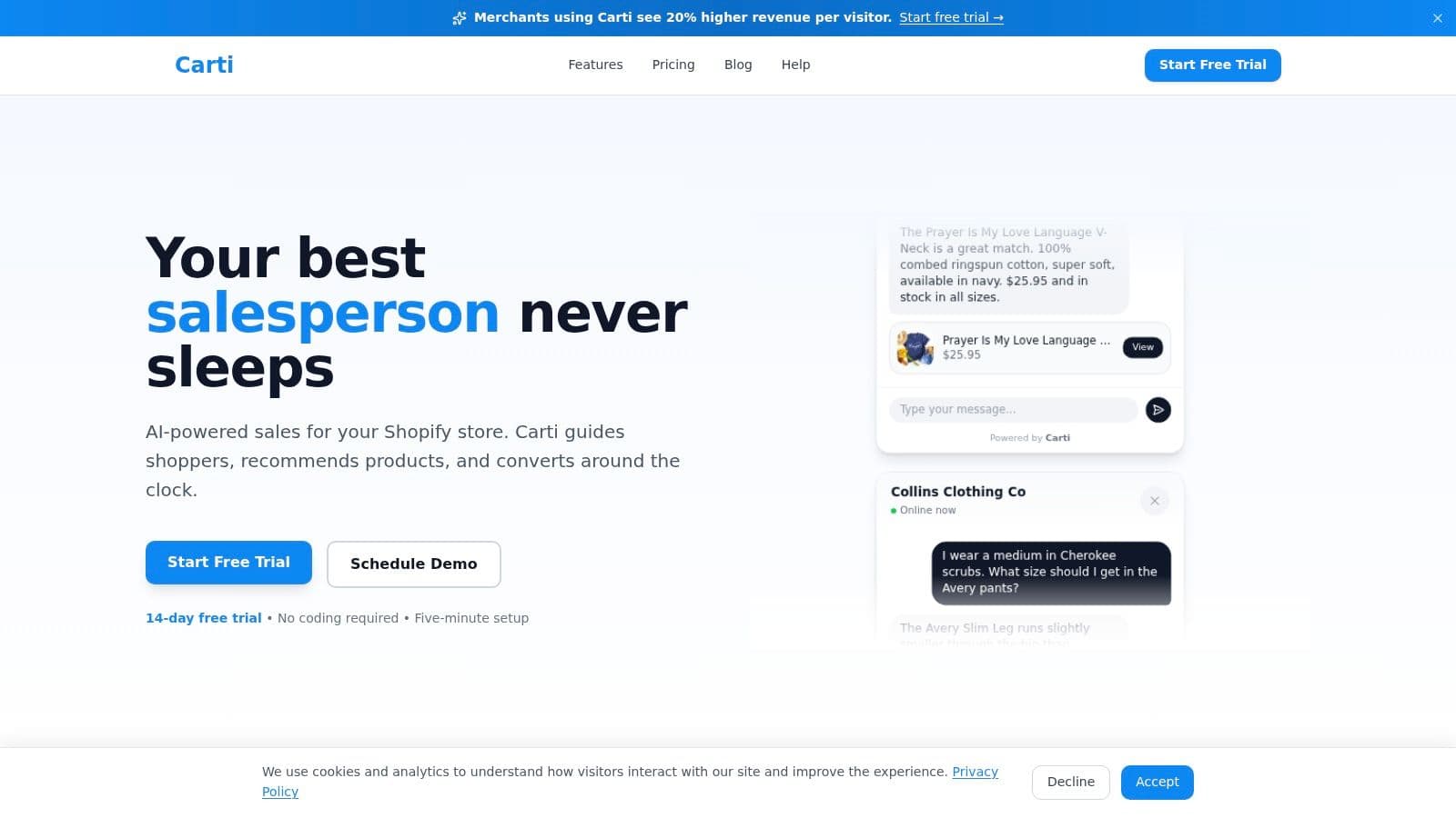 Screenshot from https://heycarti.com