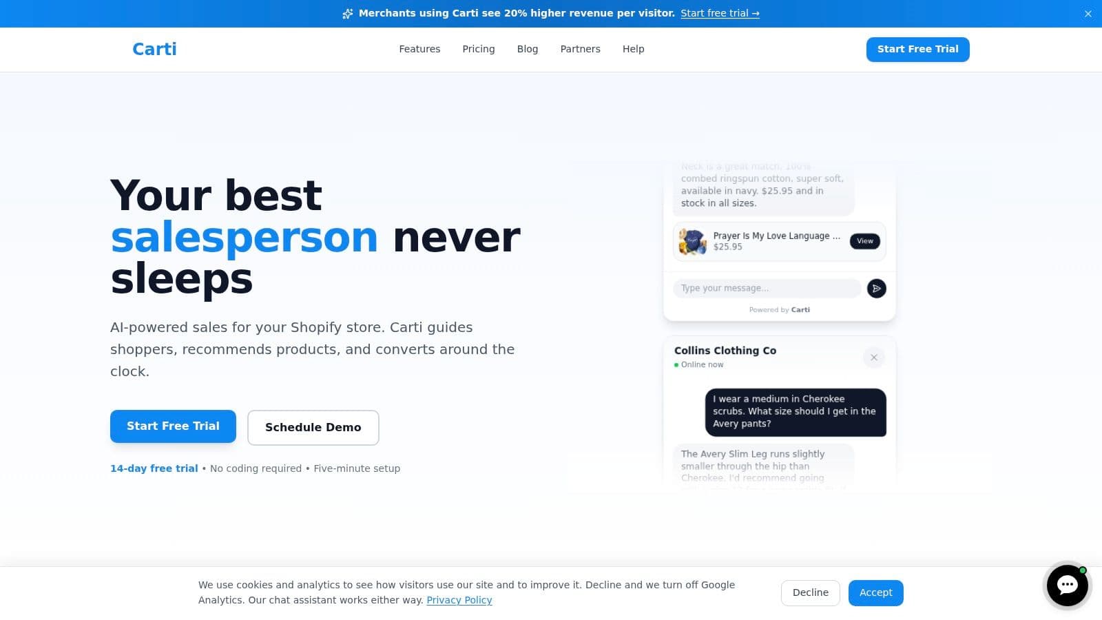 Screenshot from https://heycarti.com