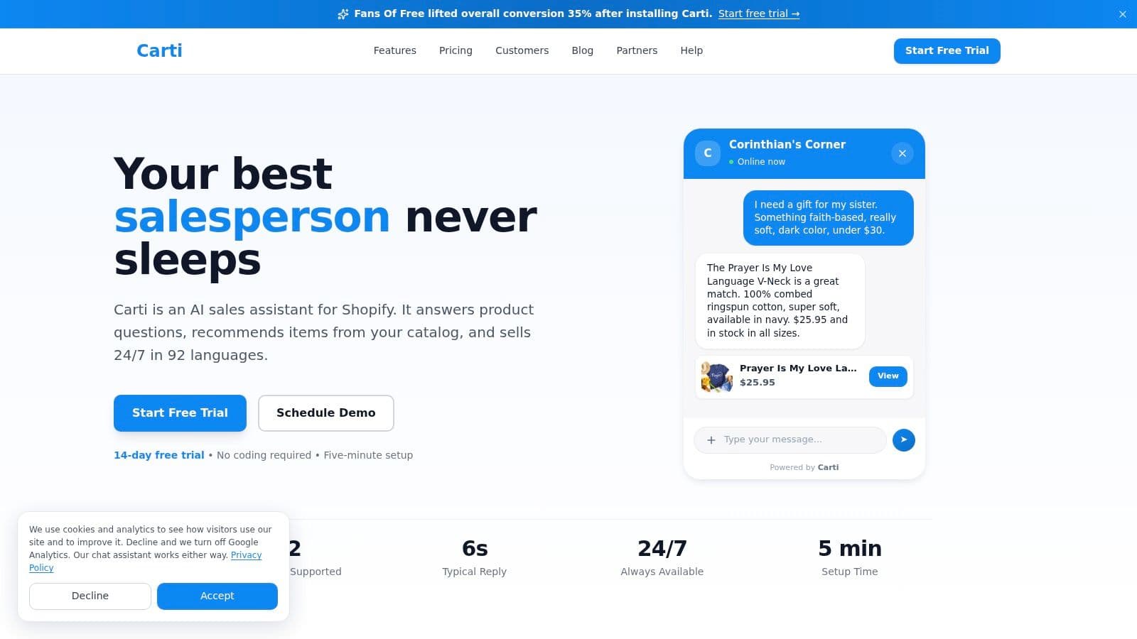 Screenshot from https://heycarti.com