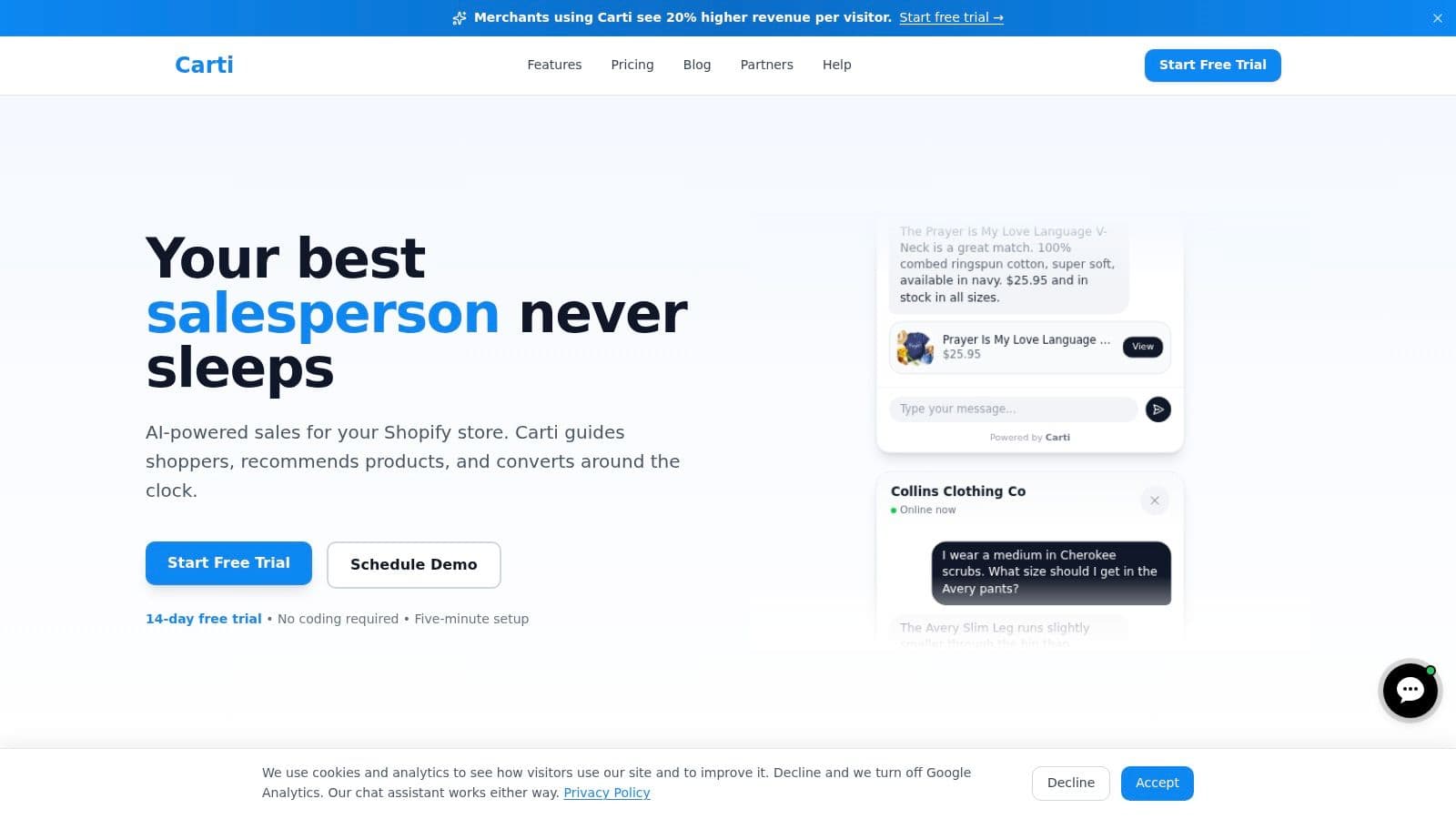 Screenshot from https://heycarti.com
