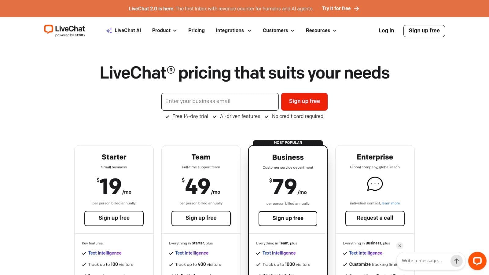 LiveChat (by Text)